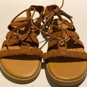 Old Navy - Brown - Braided Lace-Up Sandals - Size 7